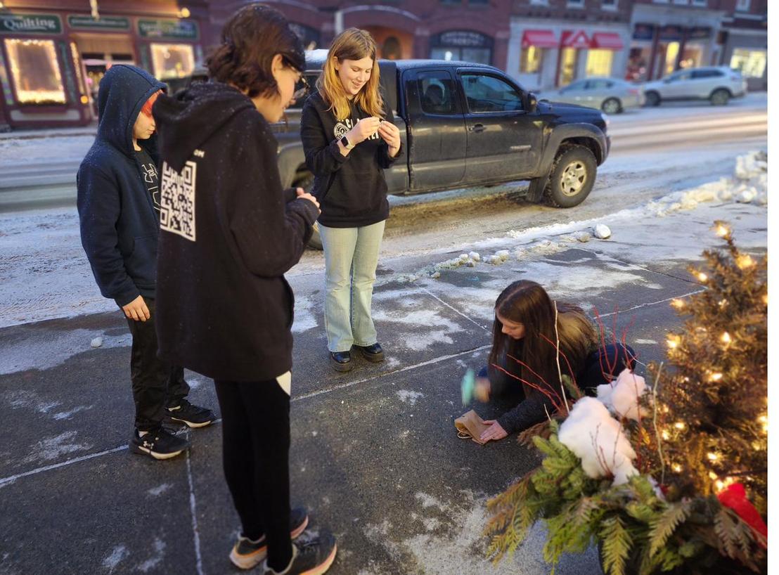 Wreath-making on Main Street